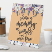 Gedächtnis oder Wörter gemeinsam mit Liebe Hochzei Sockelschild (In Situ)