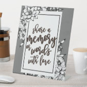 Gedächtnis oder Wörter gemeinsam mit Liebe Hochzei Sockelschild (In Situ)