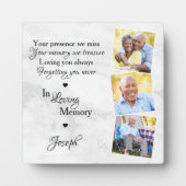 Gedächtnis Personalisiert 3 Foto Fotoplatte (Vorderseite)