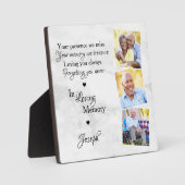 Gedächtnis Personalisiert 3 Foto Fotoplatte (Vorderseite)