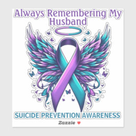 Gedächtnis Personalisiertes Bewusstsein für Suizid Aufkleber