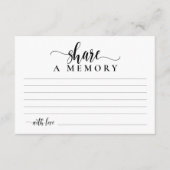 Gedächtnis teilen - Einfache Beerdigung Begleitkarte (Vorderseite)