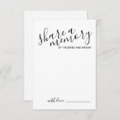 'Gedächtnis teilen' Moderne Skripthochzeit Hinweiskarte (Vorne/Hinten)