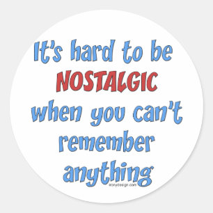 Gedächtnis-Verlust-Spaß Runder Aufkleber