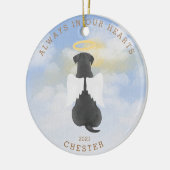 Gedächtnisangel Hunde Custom Foto Keramik Ornament (Links)