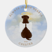 Gedächtnisangel Hunde Custom Foto Keramik Ornament (Vorne)