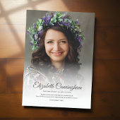 Gedächtnisbeerdigung Einfaches Modernes Klassische Dankeskarte