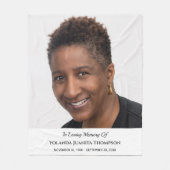 Gedächtnisbeerdigung Foto Bereavement Beileid Fleecedecke (Vorderseite)