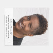 Gedächtnisbeerdigung Foto Bereavement Beileid Fleecedecke (Vorderseite (Horizontal))