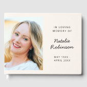 Gedächtnisbeerdigung Foto in Love Memory Cream Gästebuch (Vorderseite)