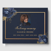 Gedächtnisbeerdigung Gedächtnis blauen Foto Gästebuch (Vorderseite)