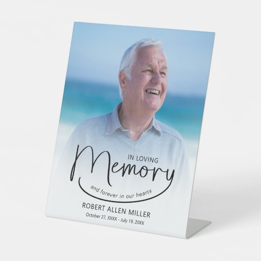 Gedächtnisbeerdigung in der Liebe Sockelschild (Vorderseite)