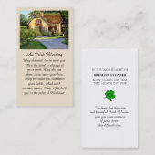 Gedächtnisbeerdigung Irish Sessing Prayer Card Visitenkarte (Vorne/Hinten)