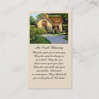 Gedächtnisbeerdigung Irish Sessing Prayer Card Visitenkarte