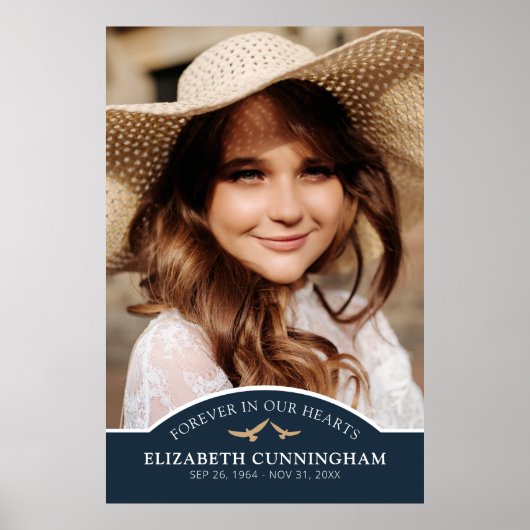 Gedächtnisbeerdigung Klassisches Foto Erinnerung Poster (Vorne)