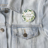 Gedächtnisbeerdigung Moderne Aquarellblätter Button (Beispiel)