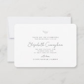 Gedächtnisbeerdigung Moderne Kunst, Dichtung und M Dankeskarte (Vorderseite)