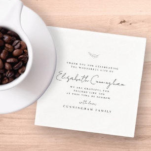 Gedächtnisbeerdigung Moderne Kunst, Dichtung und M Serviette