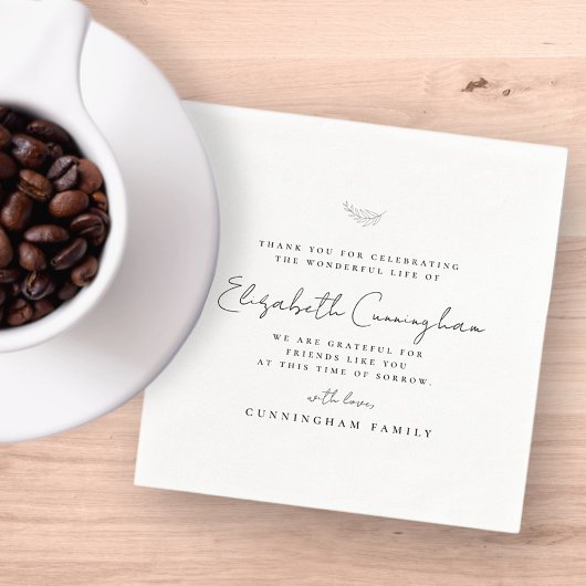 Gedächtnisbeerdigung Moderne Kunst, Dichtung und M Serviette