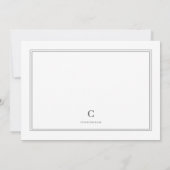 Gedächtnisbeerdigung Moderner, einfacher Rahmen Dankeskarte (Rückseite)