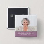 Gedächtnisbeerdigung Modernes Foto für einfachen F Button (Vorne & Hinten)