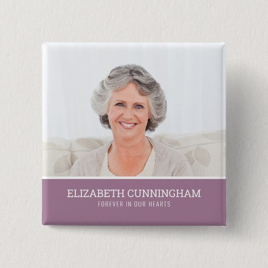 Gedächtnisbeerdigung Modernes Foto für einfachen F Button (Vorderseite)