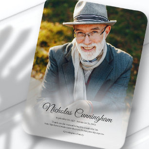 Gedächtnisbeerdigung Modernes Klassisches Foto Magnet