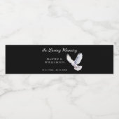 Gedächtnisbeerdigung Taube in liebenden Gedächtnis Wasserflaschenetikett (Einzelnes Label)