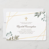 Gedächtnisbeerdigung Wasserfarbenfolien geometrisc Einladung (Vorderseite)