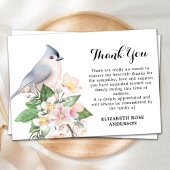 Gedächtnisbeerdigung zum Bird Watercolor Beileid Dankeskarte