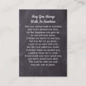 Gedächtnisbeerenkkarte Rustikale 3-Foto-Schieferta Telefonnummerkarte (Rückseite)