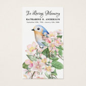 Gedächtnisbird-Flora Gedicht Beerdigung Gebetskart (Vorderseite)
