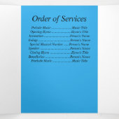 Gedächtnisblatt-Dreifachschrift-Falzankündigung Dreifach Gefaltete Ankündigung (Innenseite Mitte)