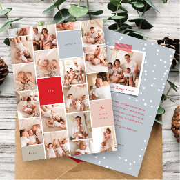 Gedächtnisblöcke Minimalistisch 18 Foto Moderner U Feiertagskarte