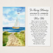 Gedächtnisbootkarte Beileid Beerdigungskarte (Vorne & Hinten)