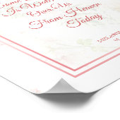 Gedächtnisdesign für Gedenktische Hochzeiten Poster (Ecke)