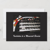 Gedächtnisdienst Antiquitätenorgel Tastatur Einladung (Vorderseite)