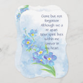 Gedächtnisdienst bitten, mich zu vergessen, nicht einladung (Vorne/Hinten)