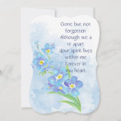 Gedächtnisdienst bitten, mich zu vergessen, nicht einladung (Vorderseite)