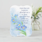 Gedächtnisdienst bitten, mich zu vergessen, nicht einladung (Stehend Vorderseite)