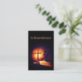 Gedächtnisdienst bittet Bibelkreuz Christlich zu b Visitenkarte (Stehend Vorderseite)