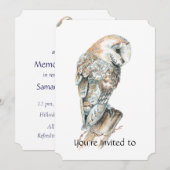 Gedächtnisdienst einladen Wasserfarbenauge Einladung (Vorne/Hinten)