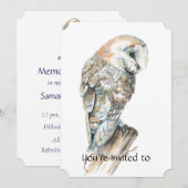 Gedächtnisdienst einladen Wasserfarbenauge Einladung (Vorne/Hinten)
