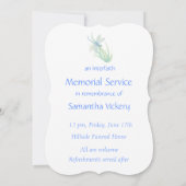 Gedächtnisdienst Einladung Dragonfly Wasserfarben (Rückseite)