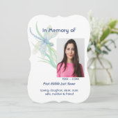 Gedächtnisdienst Einladung Dragonfly Wasserfarben (Stehend Vorderseite)