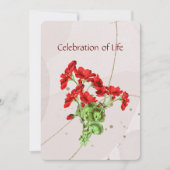 Gedächtnisdienst Einladung Geranium Blume Kunst (Vorderseite)