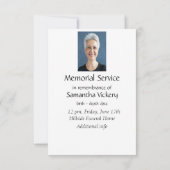 Gedächtnisdienst Einladung Geranium Blume Kunst (Rückseite)