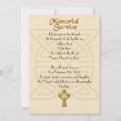 Gedächtnisdienst Einladung keltischer Knoten & Kre (Vorderseite)