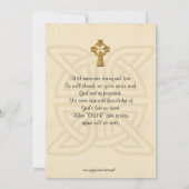 Gedächtnisdienst Einladung keltischer Knoten & Kre (Rückseite)