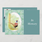 Gedächtnisdienst Einladung Necked Pheasant (Vorne/Hinten)